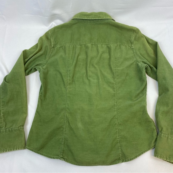 J.CREW Corduroy Pearl Snap Button Up Green Vintage Y2K Shirt Top - Picture 9 of 10
